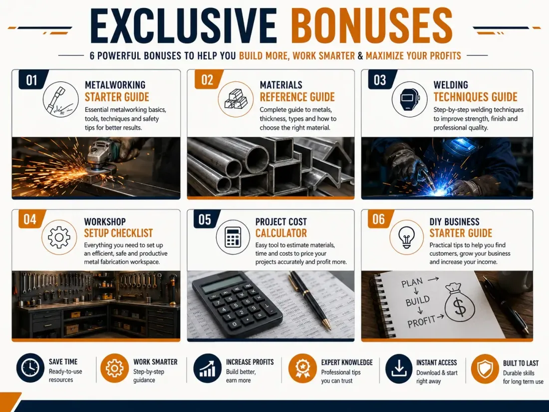 Six included metalworking bonus guides