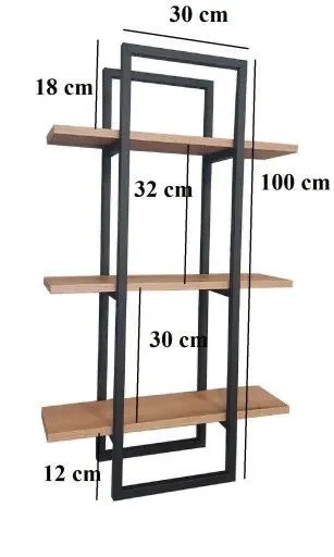 Actual page: tower with shelf spacings marked